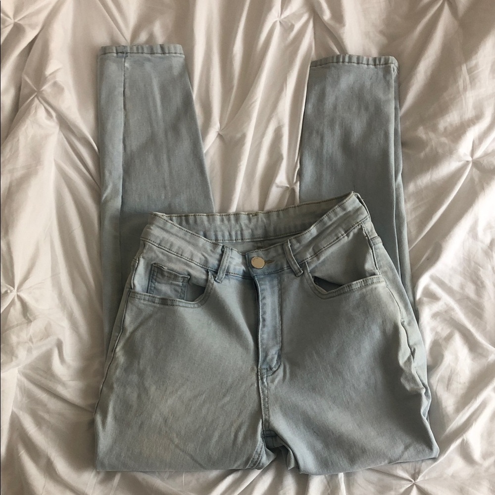 ROMWE Light Blue Skinny Jeans
